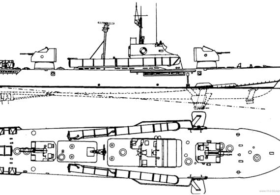Корабль NMS VT-53 [Huchuan class Torpedo Boat] - чертежи, габариты, рисунки